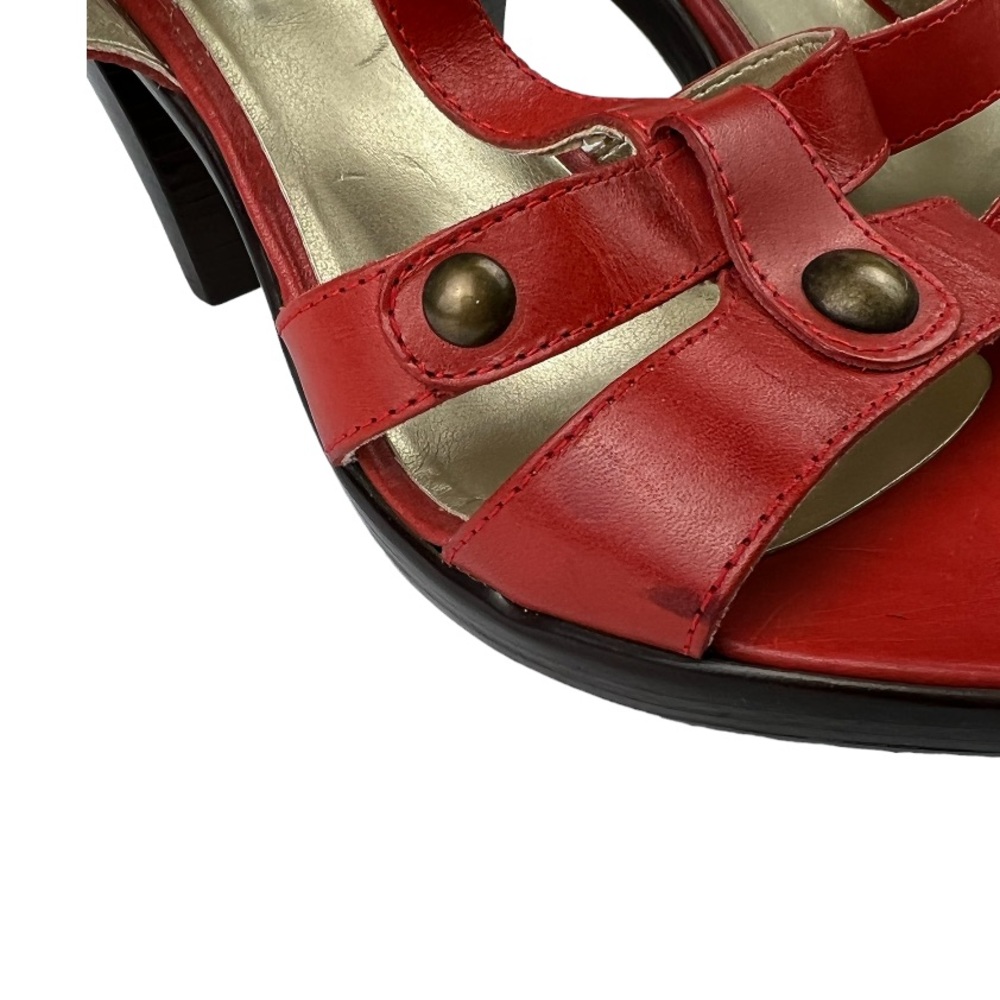 Sundance Rust Color Leather T-Strap Platform Heel… - image 8
